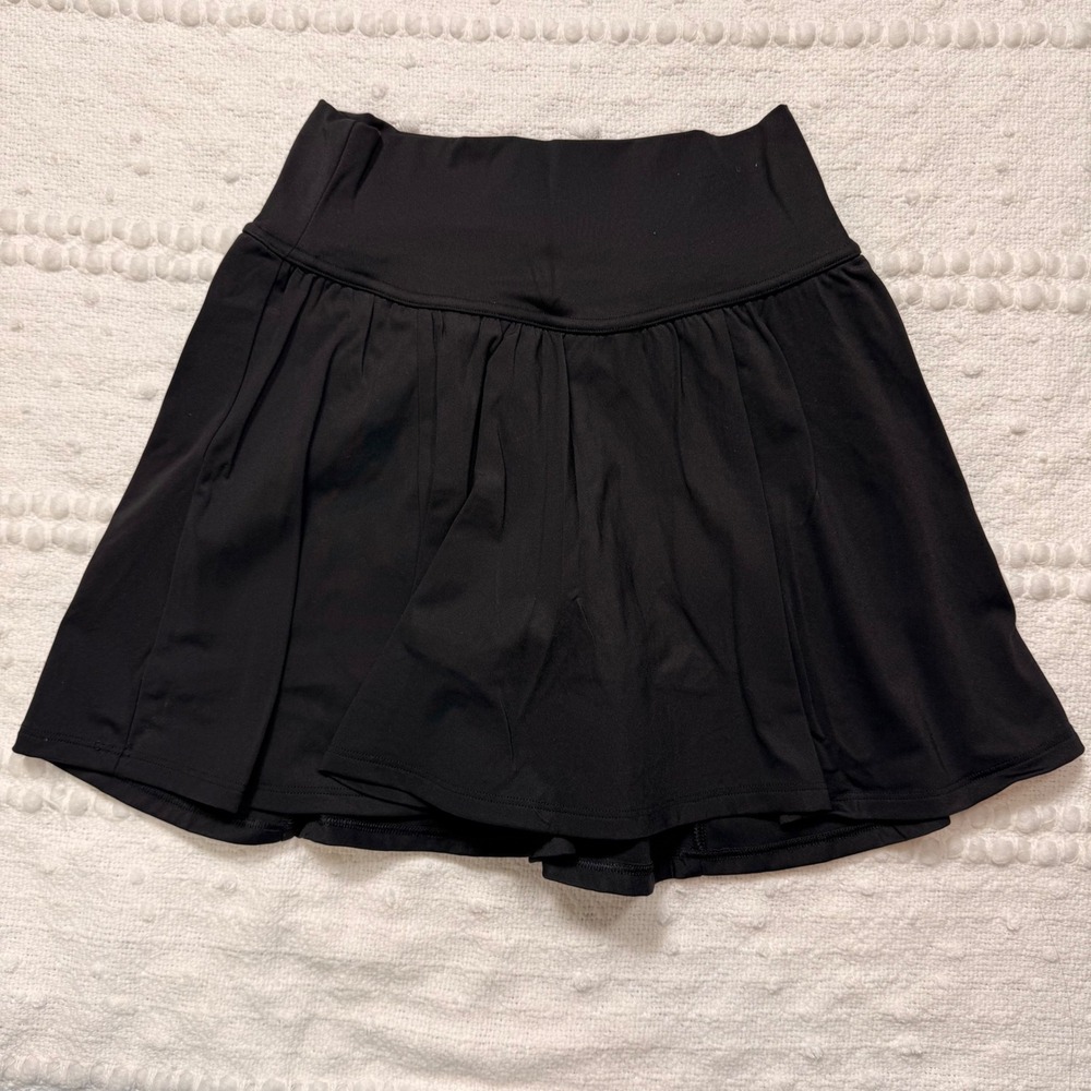 Gilly Hicks Go Energize Black High Waisted Active Skort with Pockets Small - Picture 2 of 5